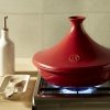 Emile Henry NATURE Ceramiczne Naczynie do Gotowania Tagine 3 l / Czerwony